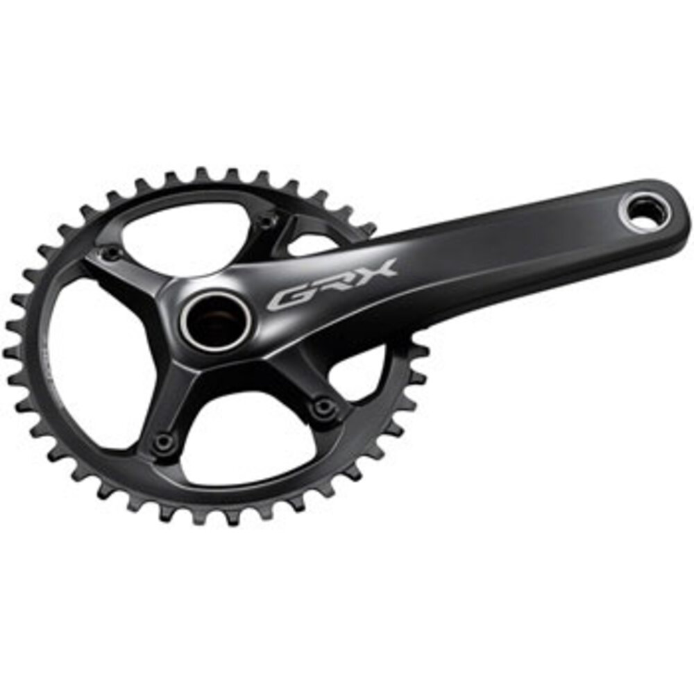 Shimano GRX FC-RX810-1 Crankset - 172.5mm, 11-Speed, 42t, 110 BCD, Hollowtech II Spindle Interface, Black - THE BICYCLE STATION Shimano GRX FC-RX810-1 Crankset - 172.5mm, 11-Speed, 42t, 110 BCD, Hollowtech II Spindle Interface, Black - THE BICYCLE STATION