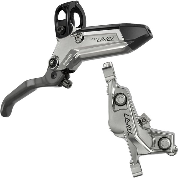 SRAM SRAM  Level Ultimate Stealth Disc Brake 4 Piston - Carbon Lever, Ti Hardware, Reach Adj, Clear Ano Rear 2000mm Hose (includes MMX Clamp, Rotor/Bracket sold separately) C1