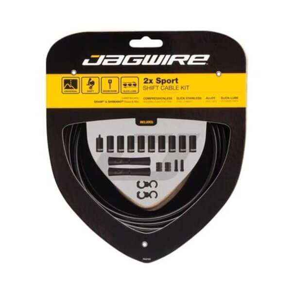 Jagwire 2x Sport Shift Cable Kit SRAM/Shimano, Black