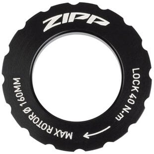 Zipp Center-Lock Disc Lock Ring - Zipp Logo, Sold Each, for Rotors up to 160mm