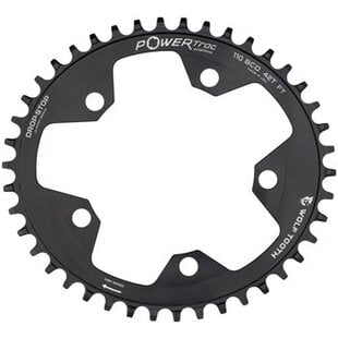 Wolf Tooth Elliptical 110 BCD Chainring - 38t, 110 BCD, 5-Bolt, Drop-Stop, 10/11/12-Speed Eagle and Flattop Compatible, Black