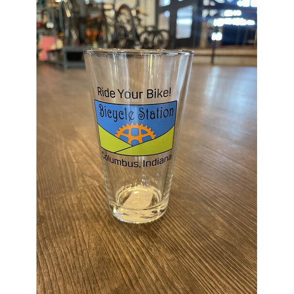 The Bicycle Station Bicycle Station Pint Glass