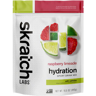 Skratch Labs Hydration Sport Drink Mix - Raspberry Limeade, With Caffiene, 20-Serving Resealable Pouch