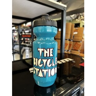 The Bicycle Station - 22oz Purist - Teal Bottle
