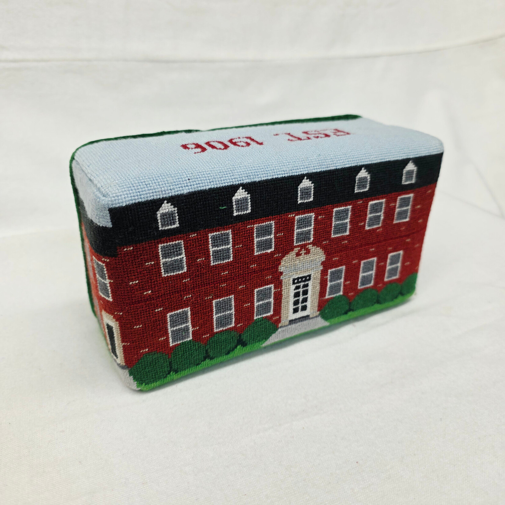 Needlepoint Madeira Brick Cover
