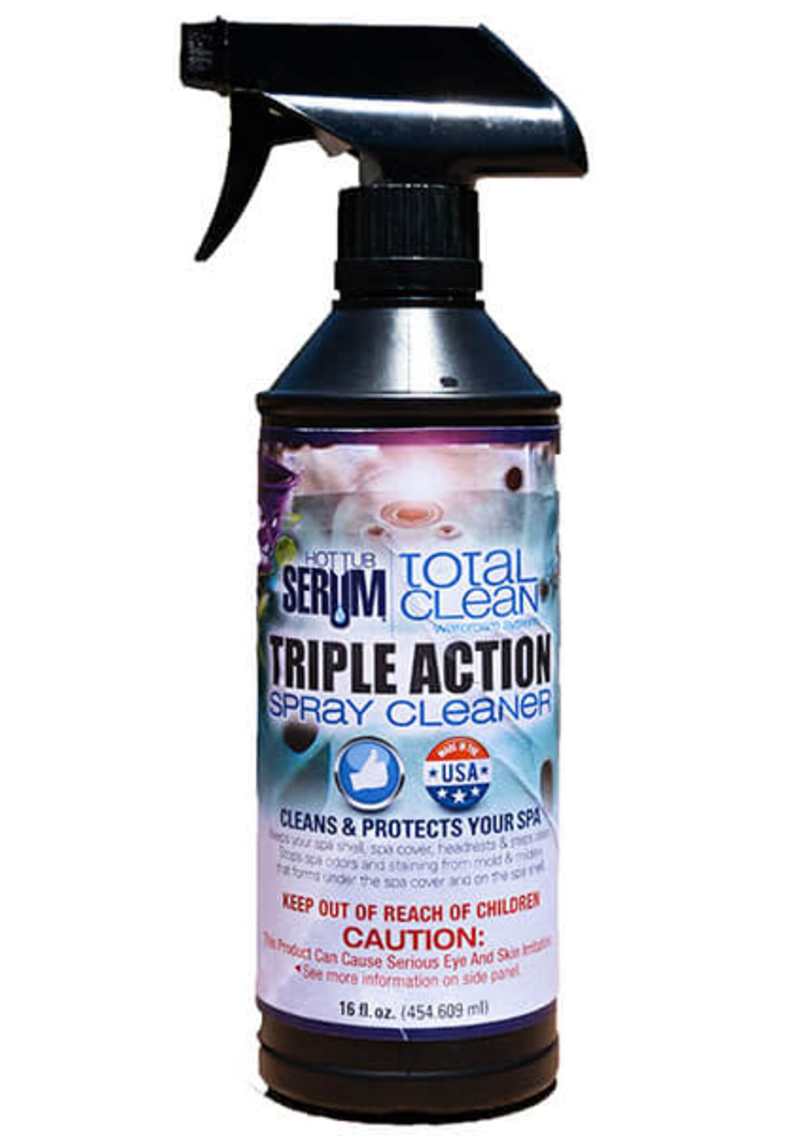 Hydro Surge Hot Tub Serum Triple Action Spray Cleaner; 16 oz.