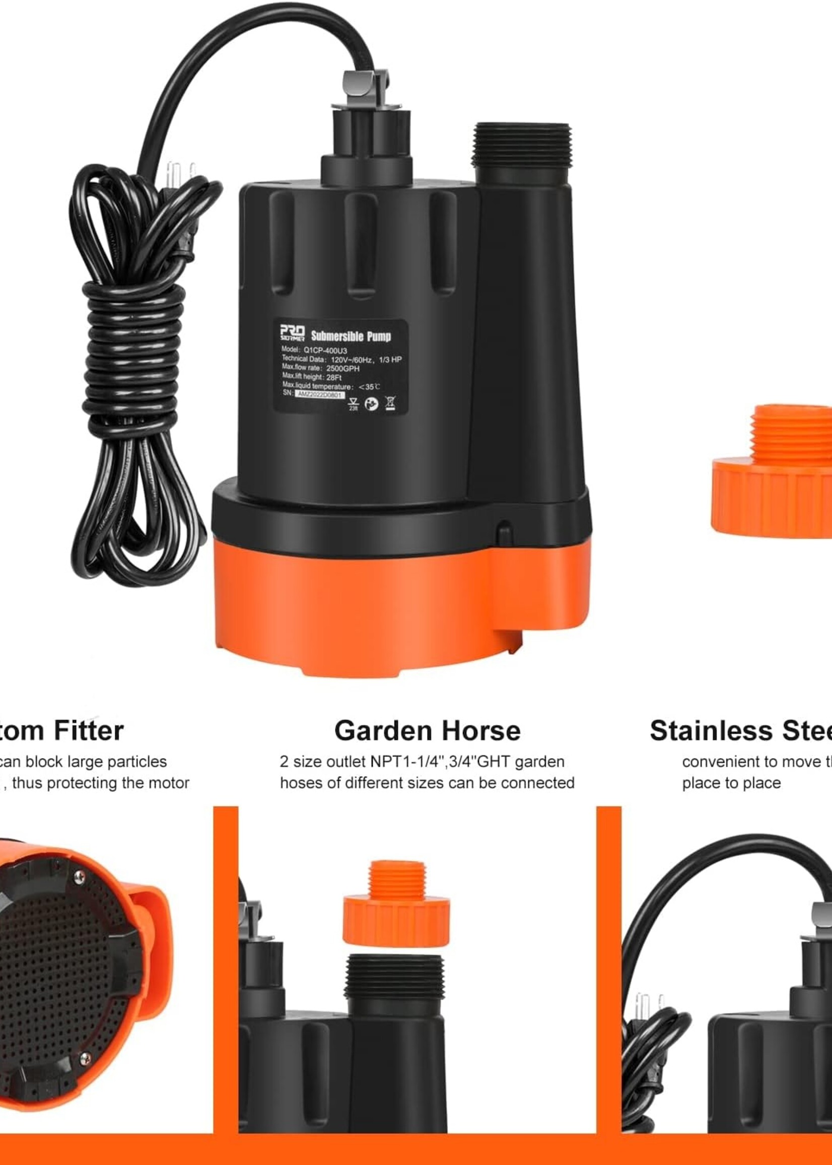 Accessories Submersible Pump Utility