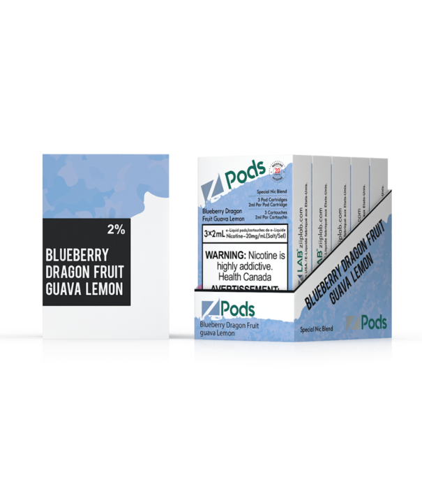 Ziip Labs Blueberry Dragonfruit Guava Lemonade Z Pods Pack