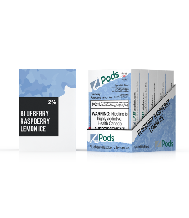 Ziip Labs Blueberry Raspberry Lemon Ice Z Pods Pack