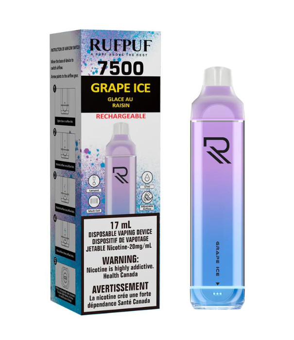 RufPuf Grape Ice RufPuf 7500 Disposable