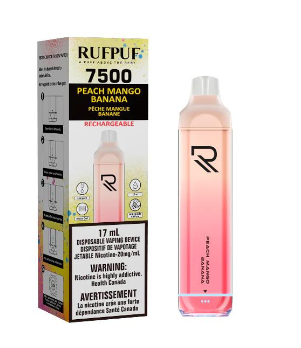 RufPuf Peach Mango Banana RufPuf 7500 Disposable