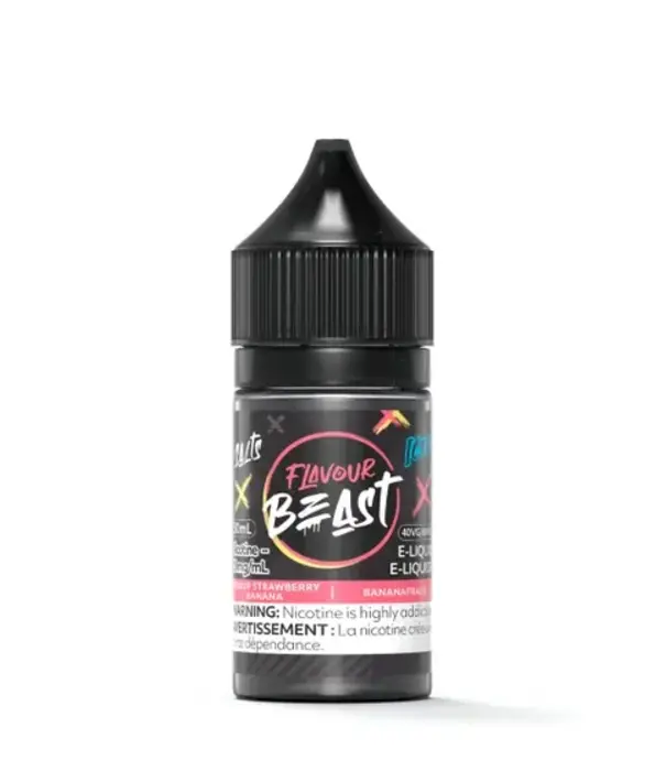 Flavour Beast Str8 Up Strawberry Banana  Ice 10mg Flavour Beast Nic Salt 30ml E-Liquid