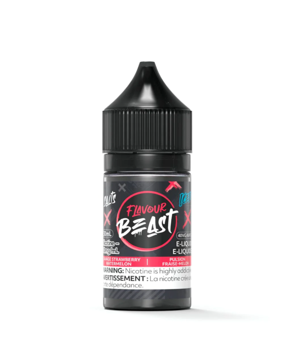 Flavour Beast Savage Strawberry Watermelon Iced 10mg Flavour Beast Nic Salts 30ml E-Liquid