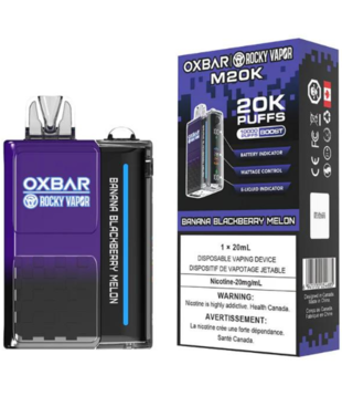 Banana Blackberry Melon Rocky Vapor Ox Bar  M20K Rechargeable Disposable