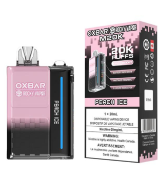 Peach Ice Rocky Vapor Ox Bar M20K Rechargeable Disposable