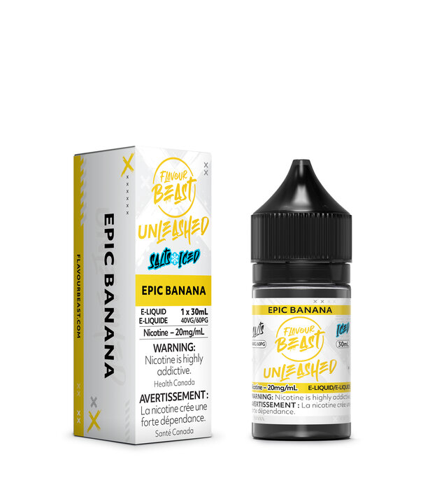 Flavour Beast Epic Banana Ice 20mg Flavour Beast Unleashed Nic Salt 30ml E-Liquid