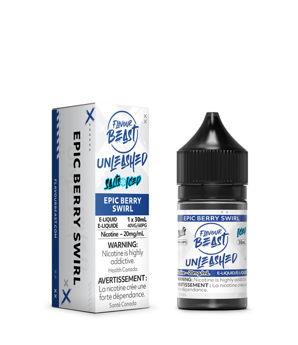 Flavour Beast Epic Berry Swirl Ice 20mg Flavour Beast Unleashed Nic Salt 30ml E-Liquid