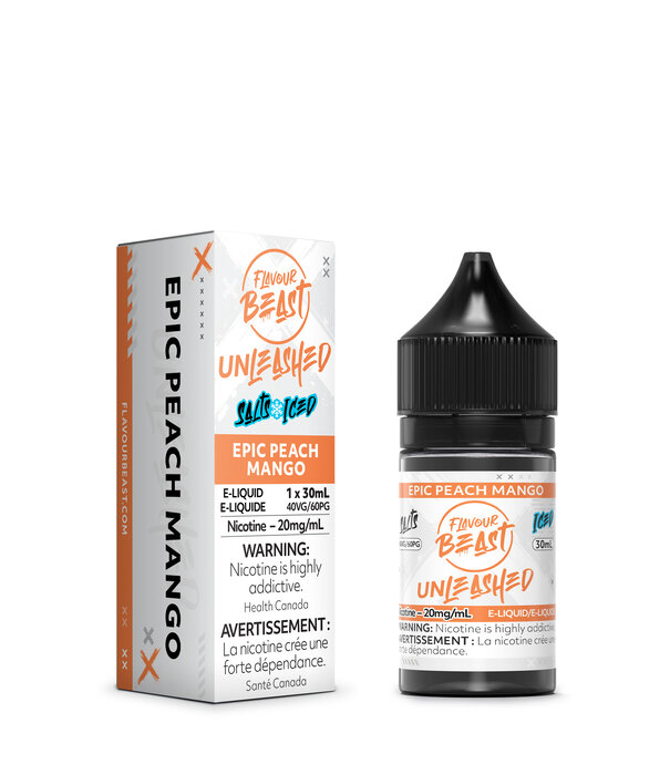 Flavour Beast Epic Peach Mango Ice 20mg Flavour Beast Unleashed Nic Salt 30ml E-Liquid