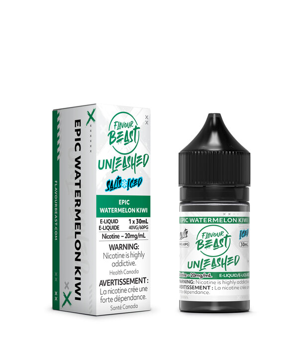Flavour Beast Epic Watermelon Kiwi Ice 20mg Flavour Beast Unleashed Nic Salt 30ml E-Liquid