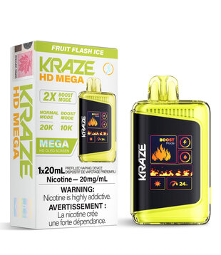 Kraze Fruit Flash Ice Kraze HD Mega 20000 Rechargeable Disposable 