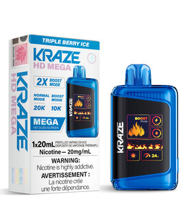 Triple Berry Ice Kraze HD Mega 20000 Rechargeable Disposable