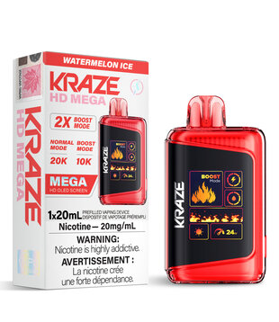 Watermelon Ice Kraze HD Mega 20000 Rechargeable Disposable