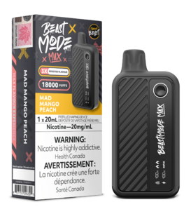 Mad Mango Peach Flavour Beast Beast Mode Max 18000 Rechargeable Disposable