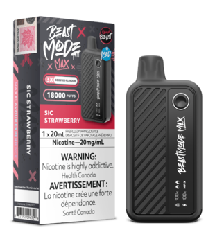 Sic Strawberry Ice Flavour Beast Beast Mode Max 18000 Rechargeable Disposable