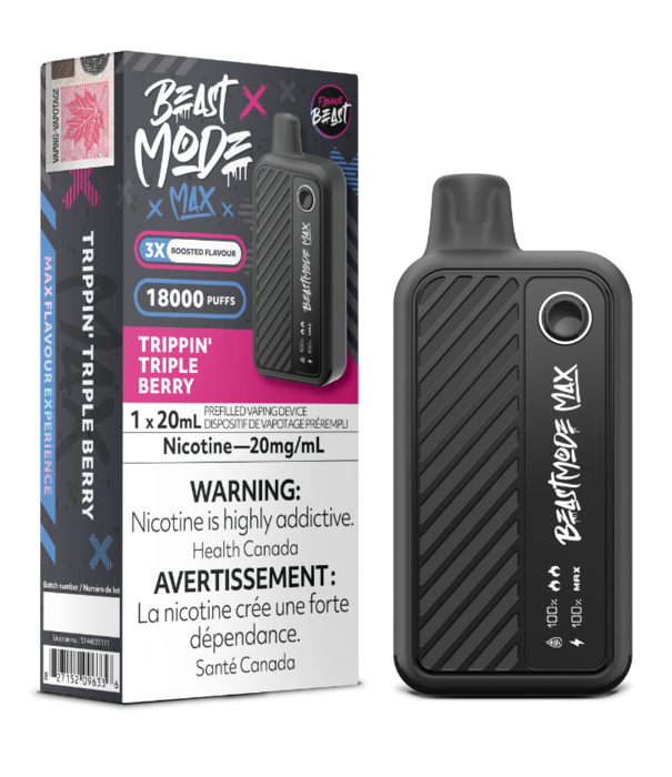 Flavour Beast Trippin’ Triple Berry Flavour Beast Beast Mode Max 18000 Disposable Vape