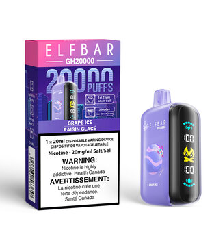 Grape Ice Elf Bar GH20000 Rechargeable Disposable