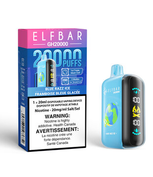Blue Razz Ice Elf Bar GH20000 Rechargeable Disposable