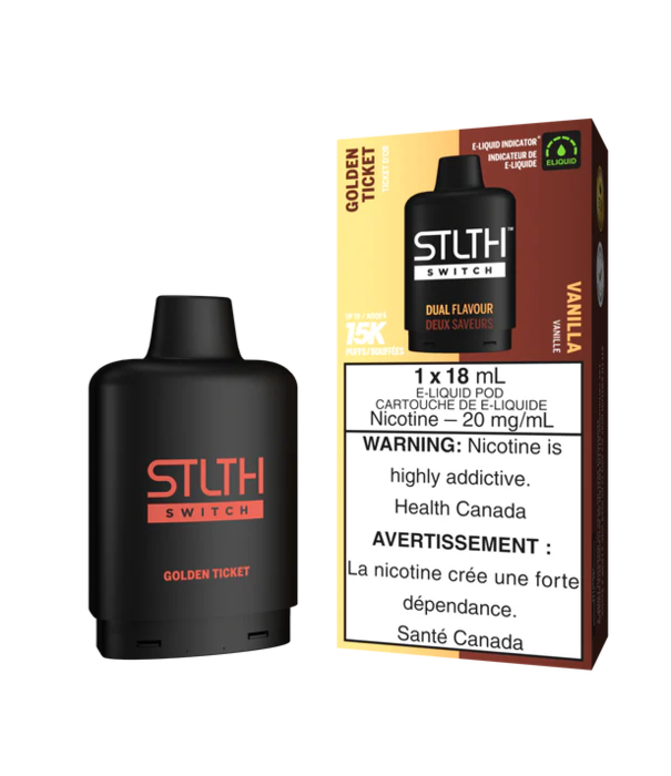 STLTH Golden Ticket / Vanilla STLTH Switch 15000 Disposable Vape Pod