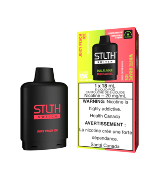 Juicy Peach Ice / White Grape Ice STLTH Switch 15000 Disposable Vape Pod
