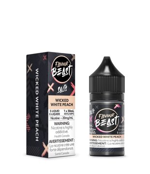 Wicked White Peach 20mg Flavour Beast Nic Salts 30ml E-Liqid