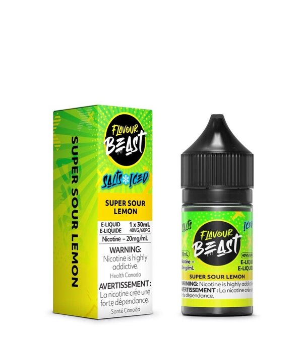 Flavour Beast Super Sour Lemon Ice  20mg Flavour Beast Nic Salts 30ml E-Liquid