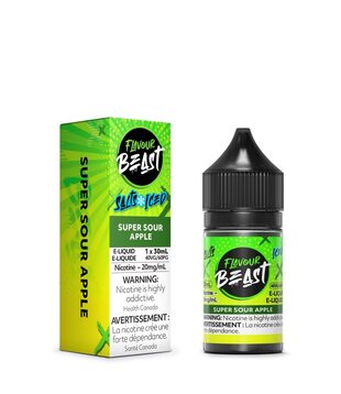 Super Sour Apple Ice 20mg Flavour Beast Nic Salts 30ml E-Liquiid