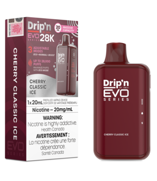 Cherry Classic Ice  Envi Drip’N EVO 28000 Rechargeable Disposable