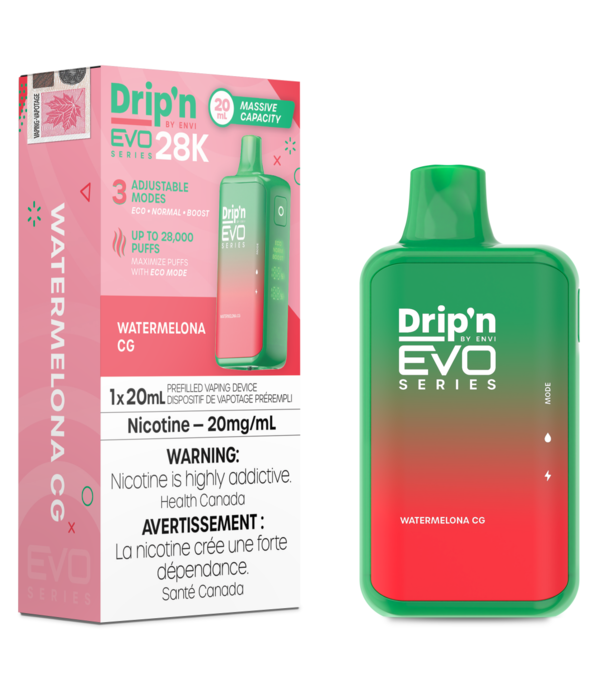Envi Watermelona CG Envi Drip’N EVO 28000 Rechargeable Disposable