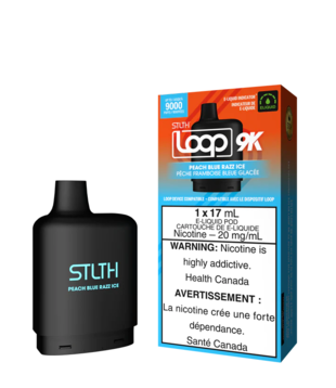 Peach Blue Razz Ice 12mg STLTH Loop 9000 Disposable Vape Pod