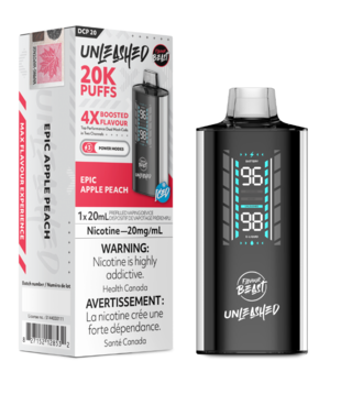Epic Apple Peach Ice Flavour Beast Unleashed 20000 Rechargeable Disposable