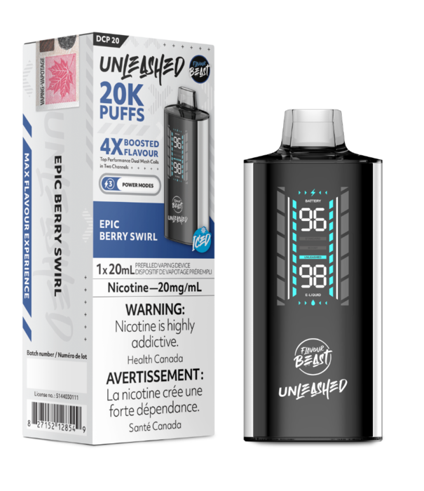 Flavour Beast Epic Berry Swirl Ice Flavour Beast Unleashed 20000 Rechargeable Disposable