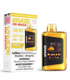 Pineapple Apple Mango Ice Kraze HD Mega 20000 Rechargeable Disposable