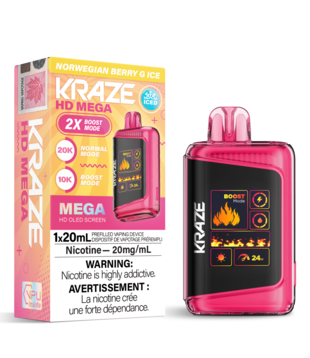 Norwegian Berry G Ice Kraze HD Mega 20000 Rechargeable Disposable