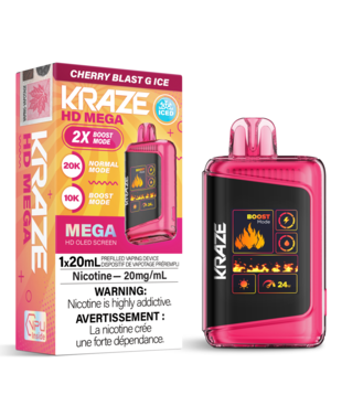 Cherry Blast Ice Kraze HD Mega 20000 Rechargeable Disposable