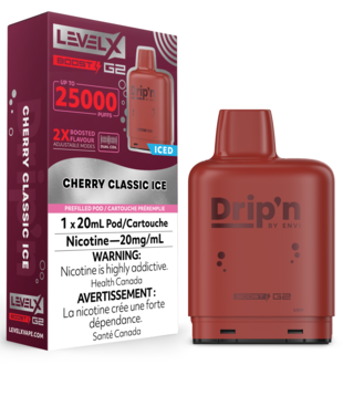 Cherry Classic Ice Drip’N Level X Boost G2 25000 Disposable Vape Pod