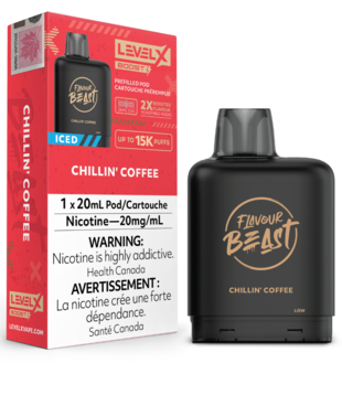Chillin’ Coffee Iced  Flavour Beast Level X Boost G2 25000 Disposable Vape Pod