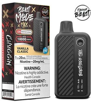 Vanilla Classic Ice Flavour Beast Beast Mode Max 18000 Rechargeable Disposable