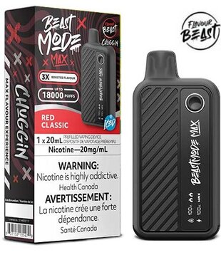 Red Classic Ice Flavour Beast Beast Mode Max 18000 Rechargeable Disposable