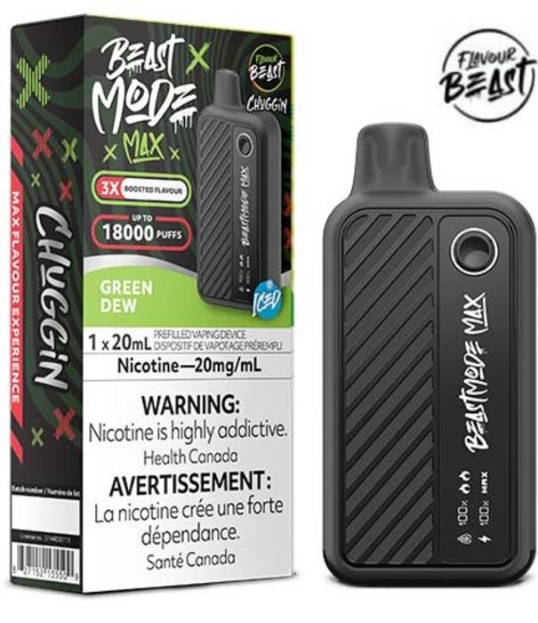 Flavour Beast Green Dew Ice Flavour Beast Beast Mode Max 18000 Rechargeable Disposable