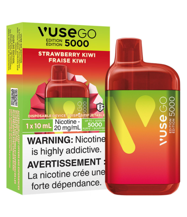 Vuse Strawberry Kiwi 20mg Vuse Go 5000 Rechargeable Diposable